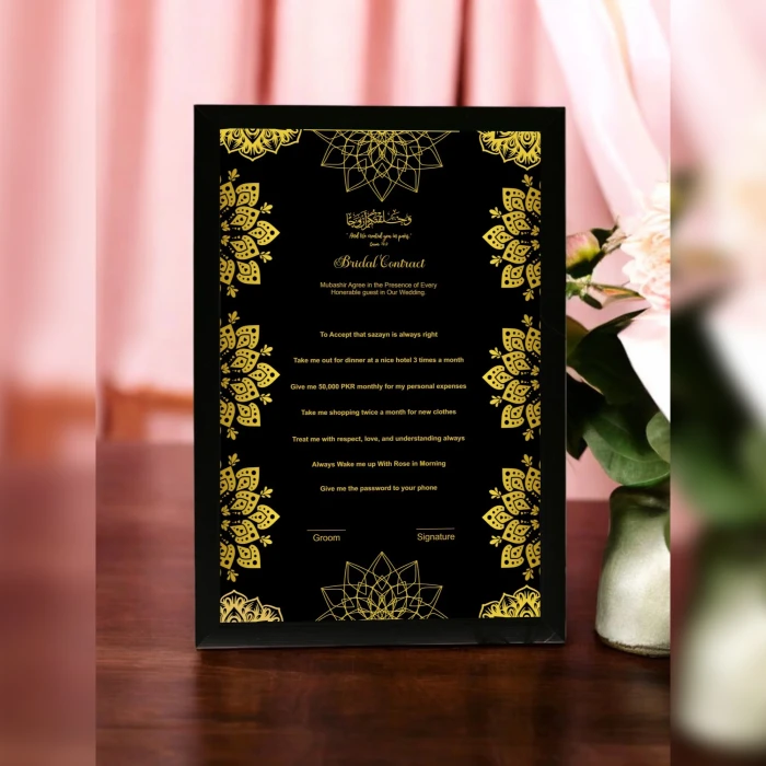 Golden Maple Bridal Contract Elegant Wedding Agreement cover image 1