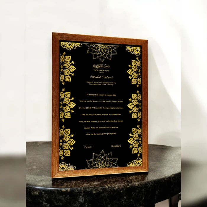 Golden Maple Bridal Contract Elegant Wedding Agreement cover image 2