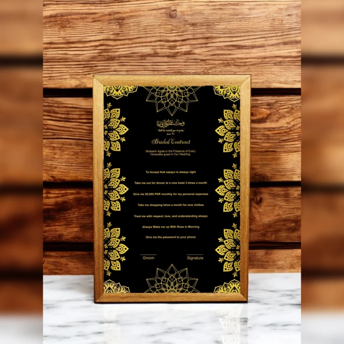 Golden Maple Bridal Contract Elegant Wedding Agreement cover image 3