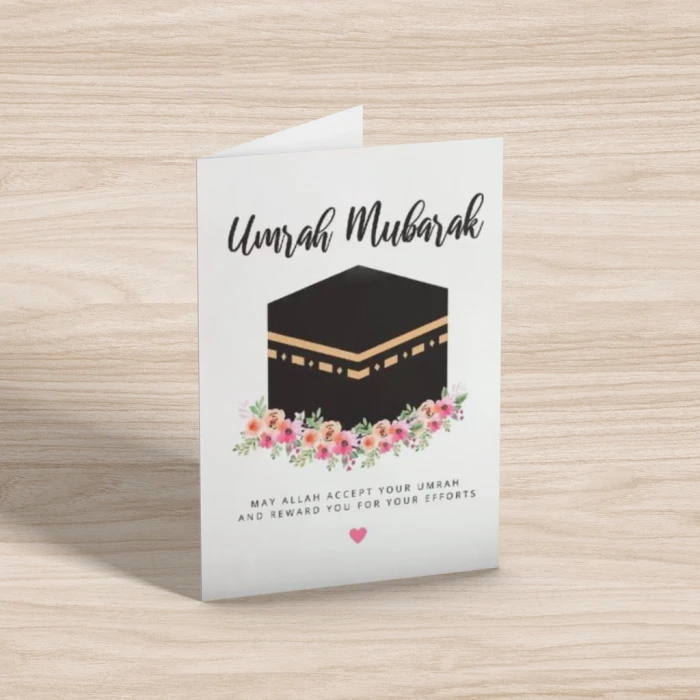 Umrah Mubarak Greeting Card Elegant Islamic Card