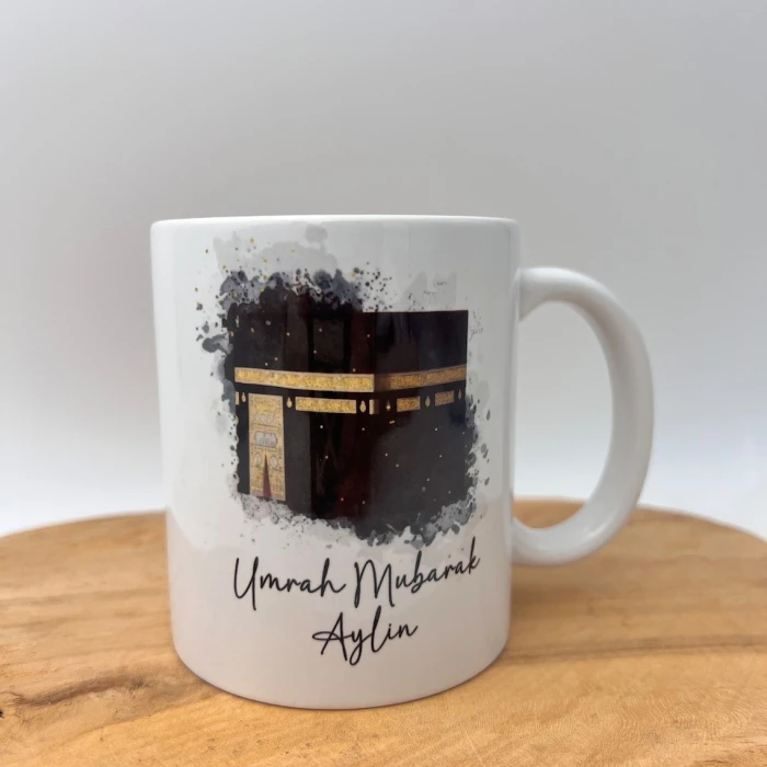 Personalised Umrah Mubarak Mug Custom Name & Date Ceramic Cup cover image 1