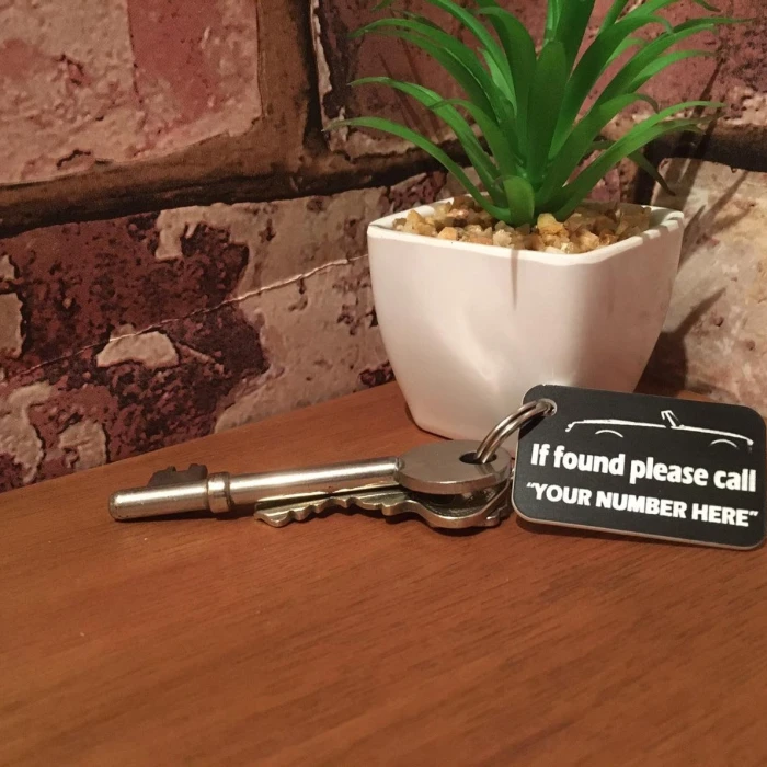Metal “If Found Please Call” Key Ring Chain – Personalized Lost & Found Tag cover image 1