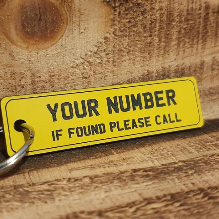 Personalised Number Plate Keyring Custom Contact Info | Great Gift for Him
