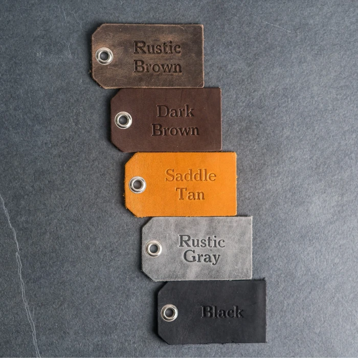 Personalized Leather Luggage Tag Custom Gift with Initials, Name & Contact Info cover image 2
