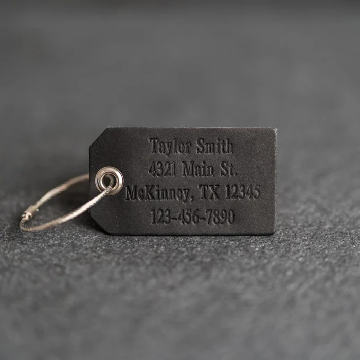 Personalized Leather Luggage Tag Custom Gift with Initials, Name & Contact Info cover image 5