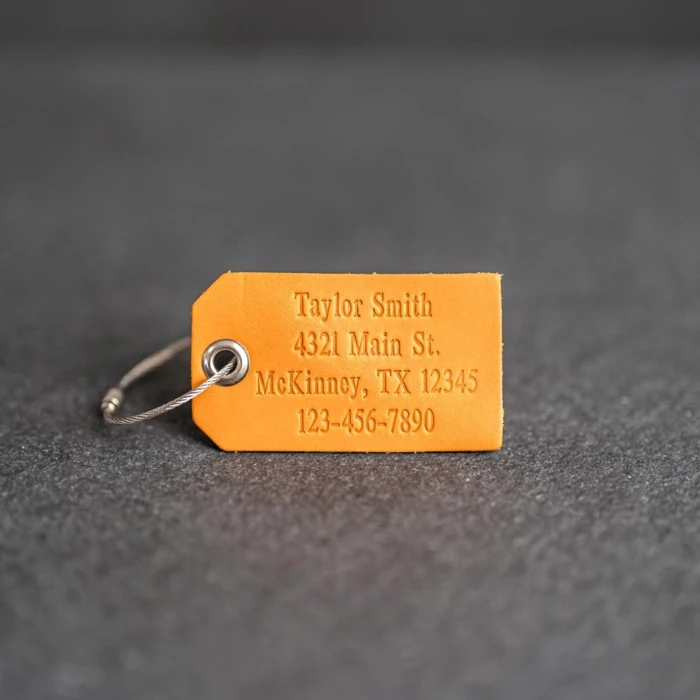 Personalized Leather Luggage Tag Custom Gift with Initials, Name & Contact Info cover image 7