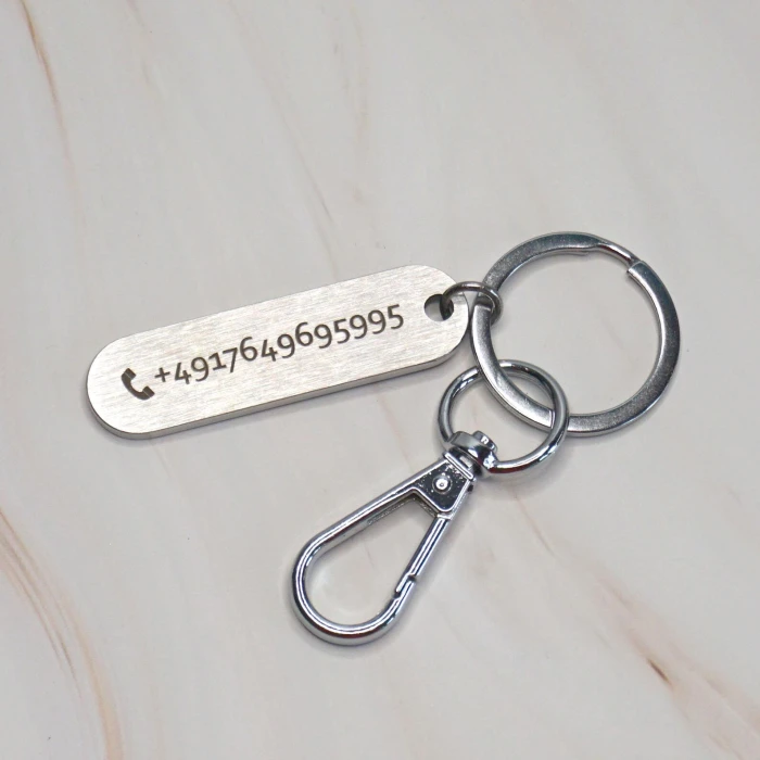 Custom Stainless Steel Keychain Personalized Laser Engraved