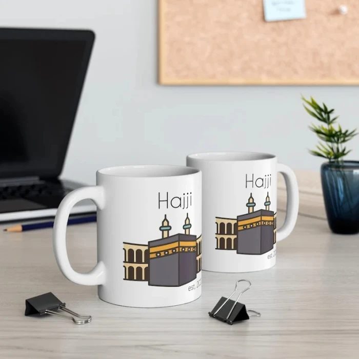 Gift for Hajji Personalized Hajj Mubarak Mug cover image 1