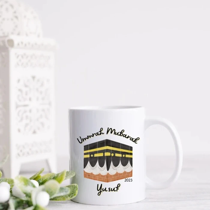 Personalised Umrah Mubarak Ceramic Mug Custom Islamic Gift cover image 3