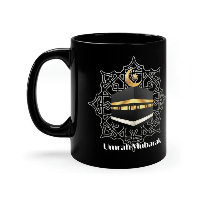 Umrah Mug for Gift Elegant Black Ceramic Islamic Mug cover image 2