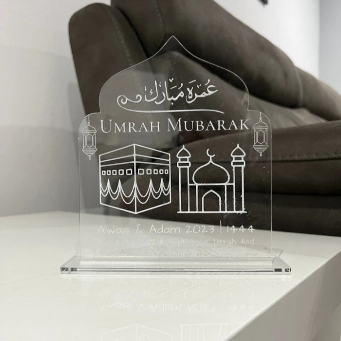 Personalized Umrah Mubarak Acrylic Gift Hajj Mubarak