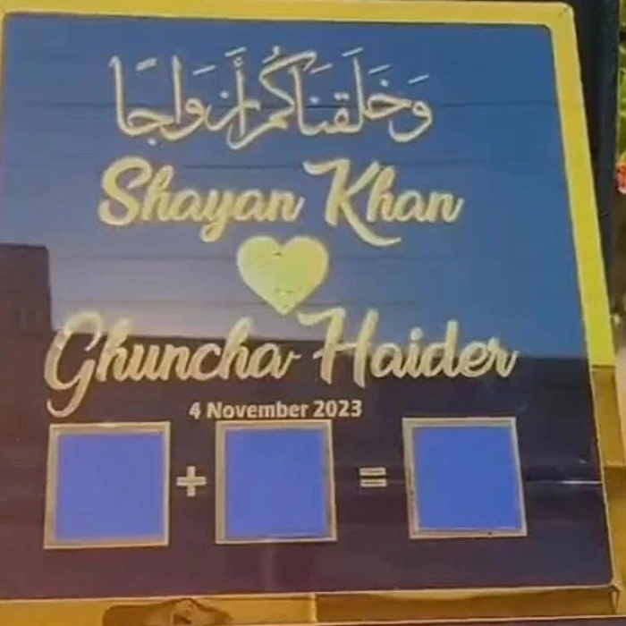 Handmade Nikkah Thumb Board Personalized Acrylic Ceremony Display cover image 5