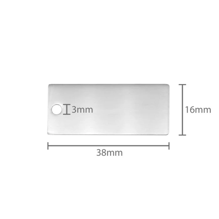 Stainless steel keychain with address telephone number contact details - personal engraving label cover image 3