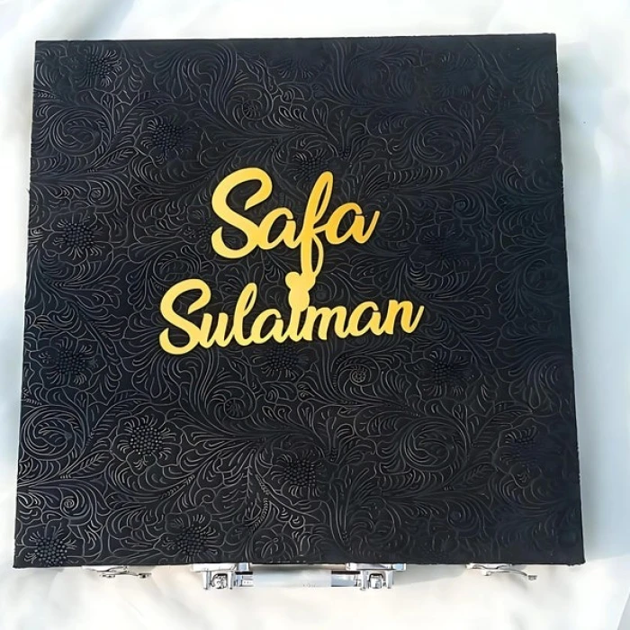 Heart Shaped Acrylic Nikkah Board Personalized Photo & Thumbprint Display cover image 4