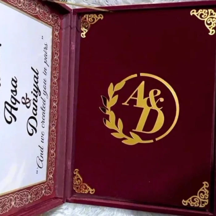 Personalized Nikkah Contract Booklet Box – Custom Thumbprint & Signature cover image 2