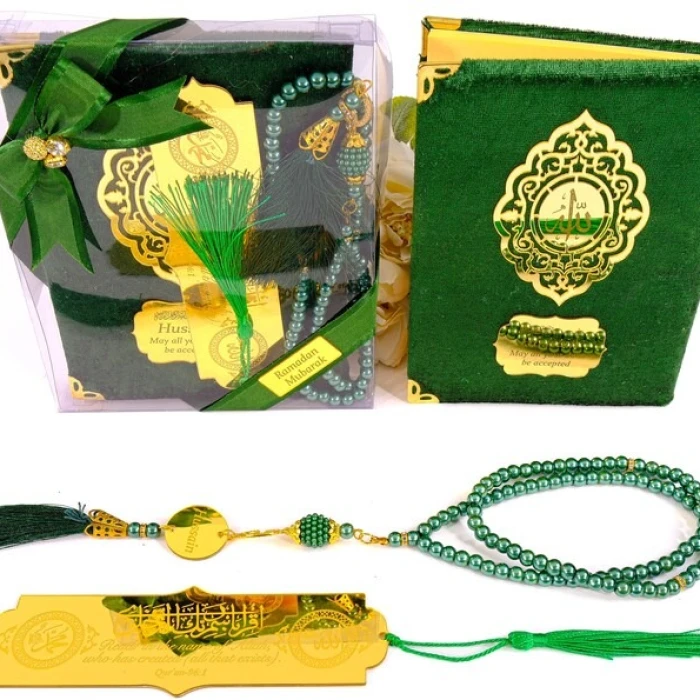 Personalized Velvet Dua Book & Gold Bookmark Gift Set Umrah/Hajj Favor cover image 5