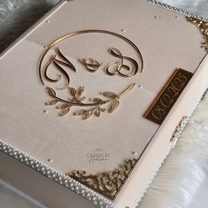 Premium Luxury Nikkah Folder Personalized Velvet Certificate cover image 1