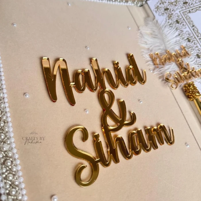 Premium Luxury Nikkah Folder Personalized Velvet Certificate cover image 5