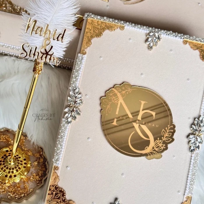 Premium Luxury Nikkah Folder Personalized Velvet Certificate cover image 6