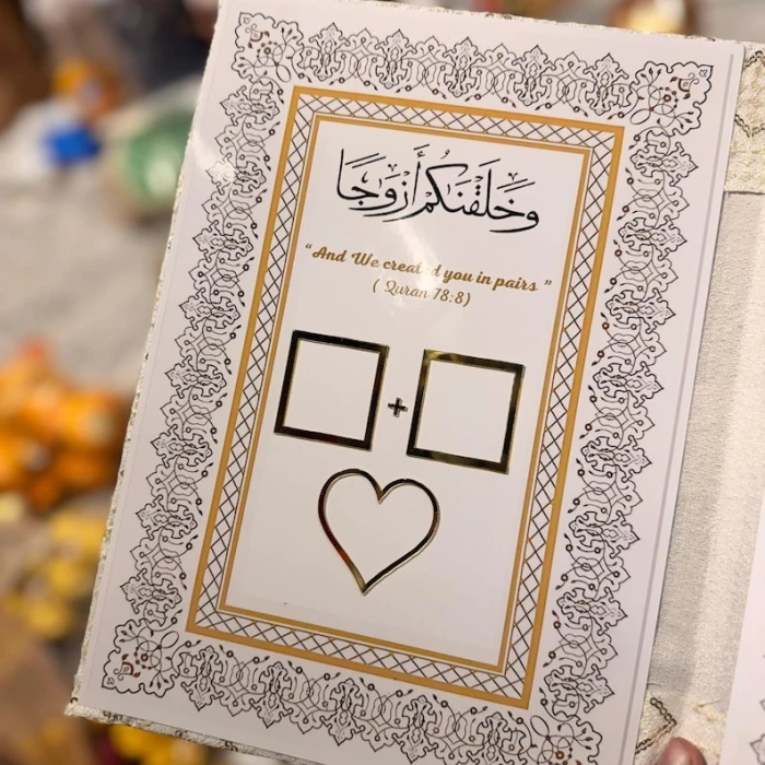 Elegant Nikkah Nama Booklet Marriage Certificate Folder with Velvet Cover cover image 3
