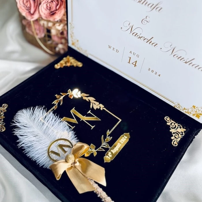 Personalized Nikkah Booklet Elegant Islamic Marriage Certificate cover image 1