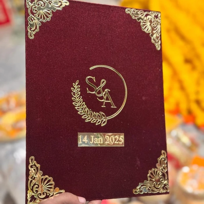Elegant Nikkah Nama Booklet Marriage Certificate Folder with Velvet Cover cover image 5