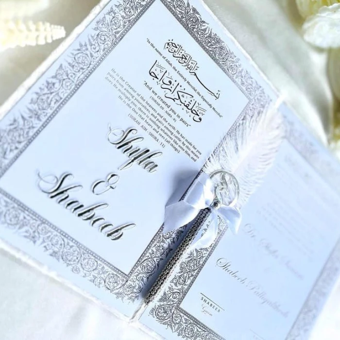 Luxury Velvet Nikkah Booklet Personalized Nikkah Certificate cover image 3