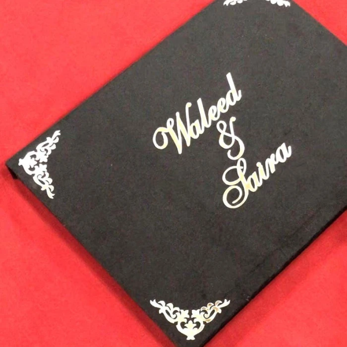 A4 Velvet Nikkah Booklet Folder – Custom Personalised Nikkah Certificate cover image 3