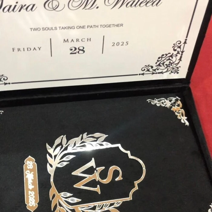 A4 Velvet Nikkah Booklet Folder – Custom Personalised Nikkah Certificate cover image 2