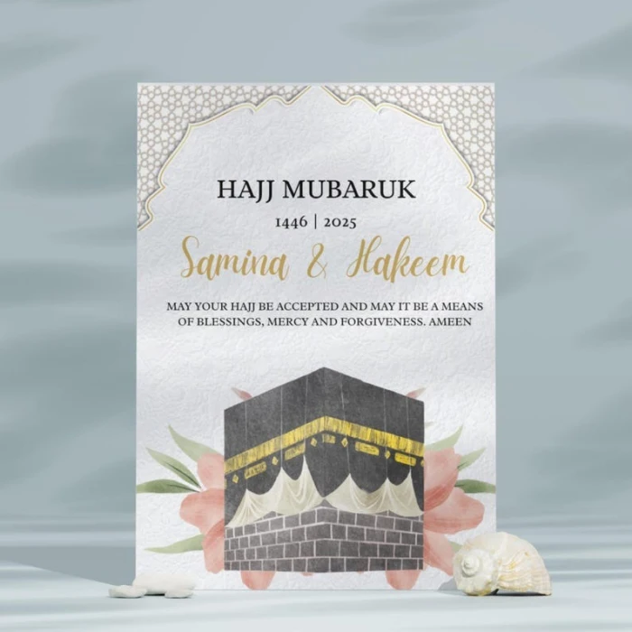 Hajj Mubarak Digital Gift Editable Card Template cover image 3