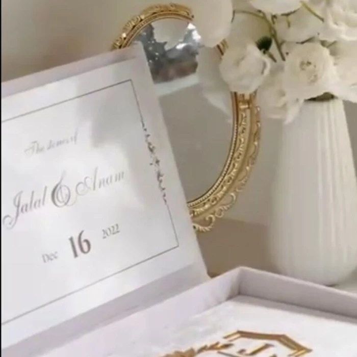 Customizable Handcrafted Nikkah Booklet Elegant Islamic Marriage Contract Folder cover image 1