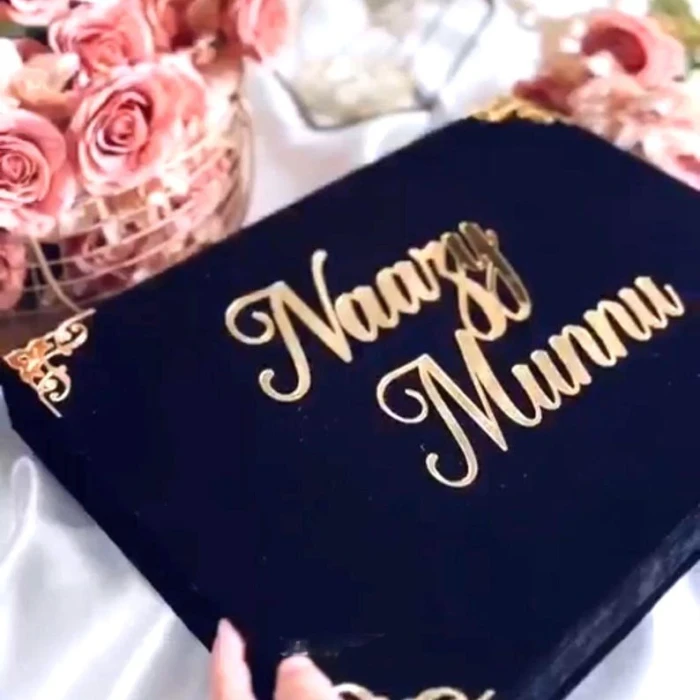 Personalized Nikkah Booklet Elegant Islamic Marriage Certificate cover image 5