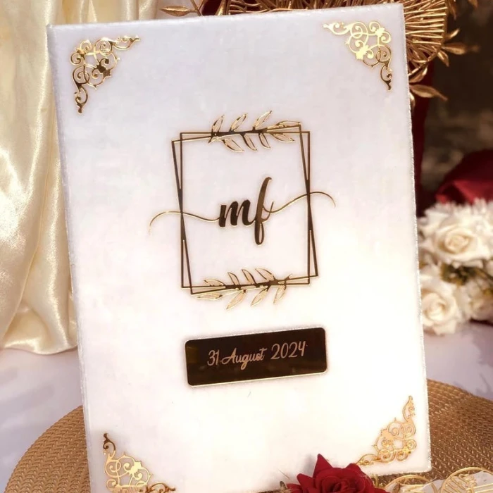Luxury Personalized Nikkah Booklet Custom Islamic Marriage Folder cover image 4