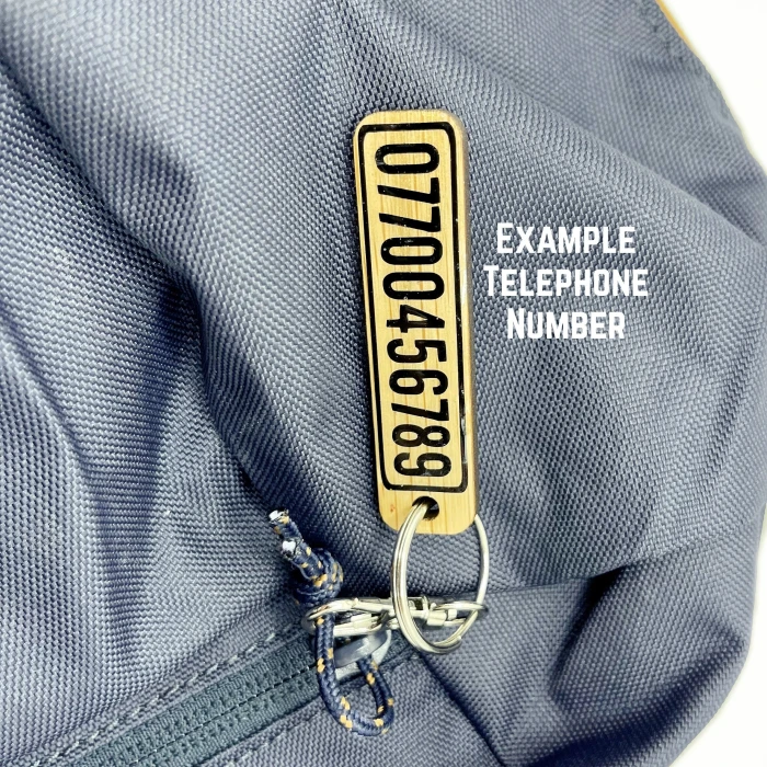 Personalized Emergency Contact Keychain Custom Safety Fob cover image 1