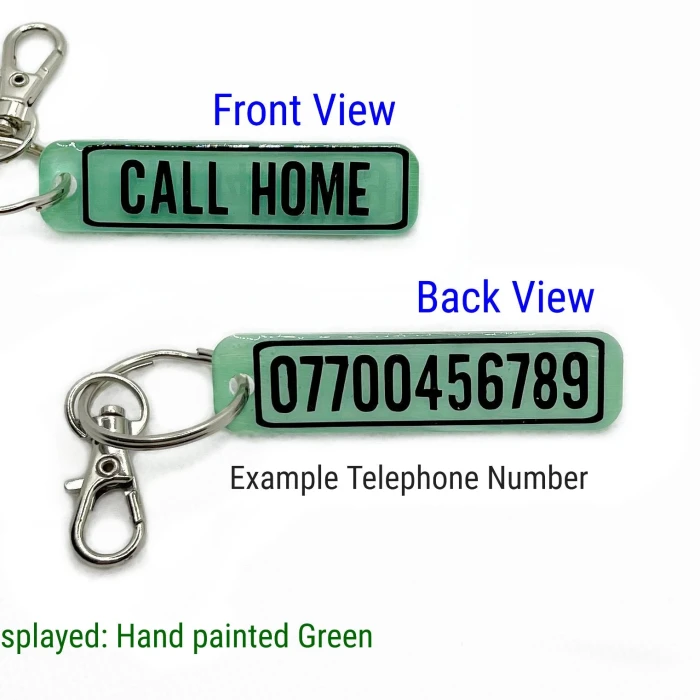 Personalized Emergency Contact Keychain Custom Safety Fob cover image 4