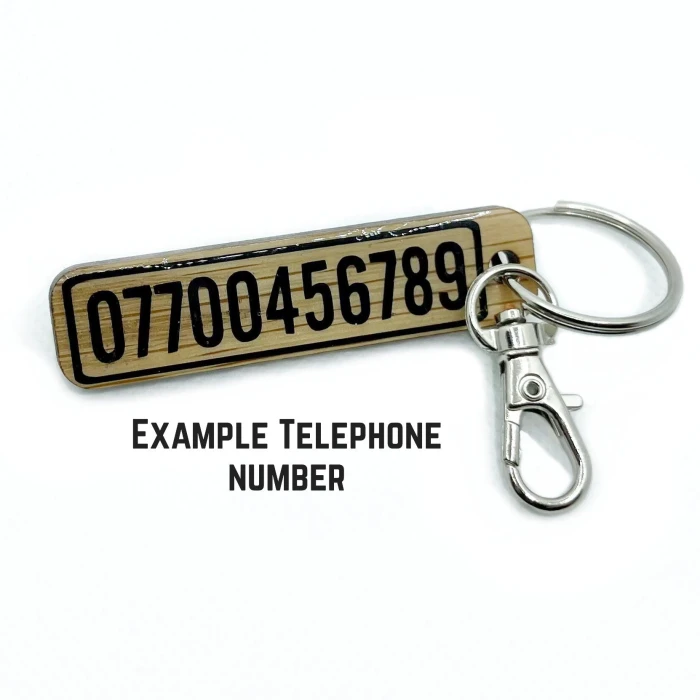 Personalized Emergency Contact Keychain Custom Safety Fob cover image 5