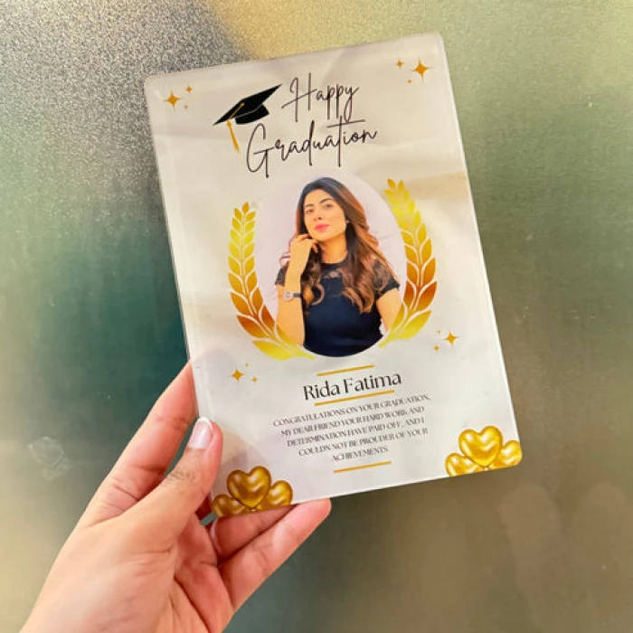 Personalized Graduation Acrylic Frame – Custom 4mm Gift with Free Stand