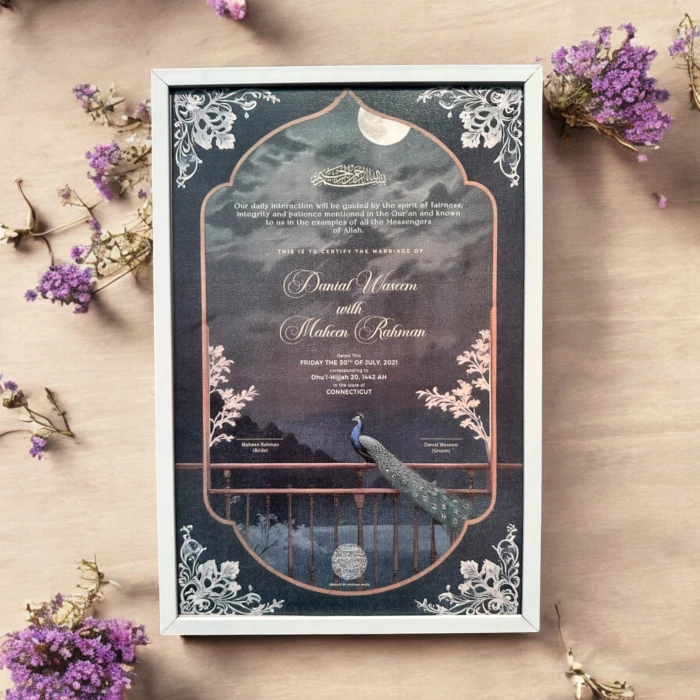 Personalized Nikkah Frame Custom Islamic Marriage Certificate cover image 1