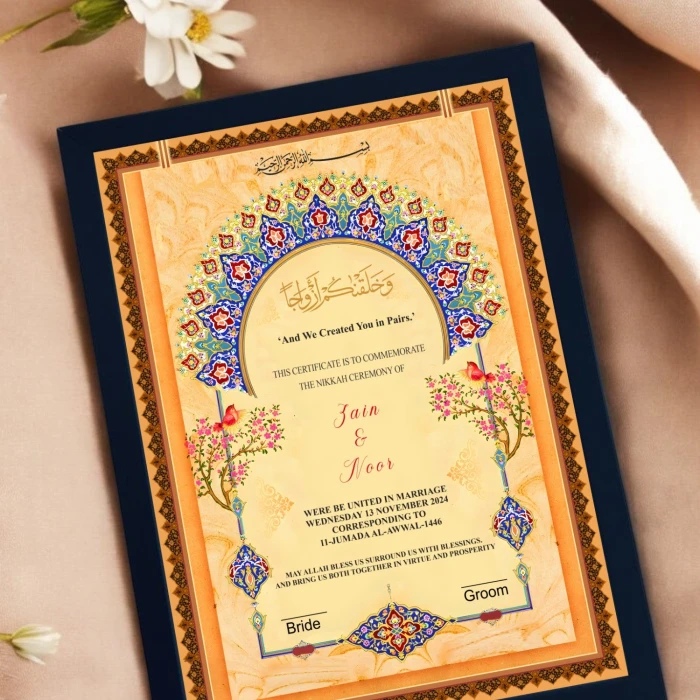Nikah Frame Bohemian Floral Islamic Wedding Design cover image 1