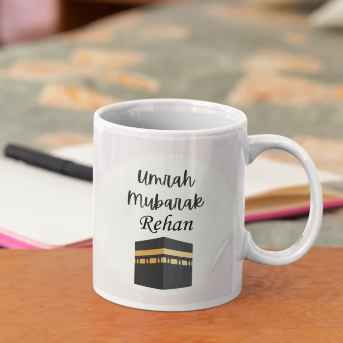 Personalized Umrah Mubarak Mug – Custom Hajj/Umrah Gift