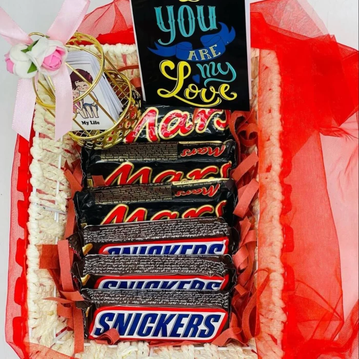 Red Small Chocolate Basket Elegant Gift with Premium Chocolates cover image 1