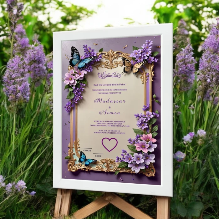 Handcrafted Custom Nikkah Certificate With Frame cover image 3
