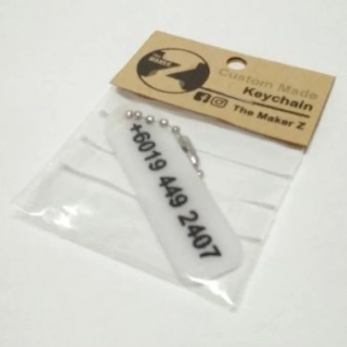 Customizable Phone Number Tag Keychain – PU Leather/Metal Anti‑Lost Car & Bag Accessory cover image 2