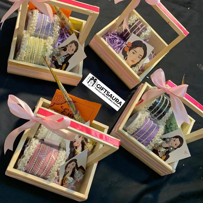 Eidi Bangles Basket – Eid Gift for Women with Bangles, Earrings, Mehndi & Card cover image 1