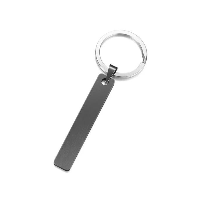 Custom Laser Engraved Stainless Steel Keychain Personalized Name or Number Keyring cover image 5