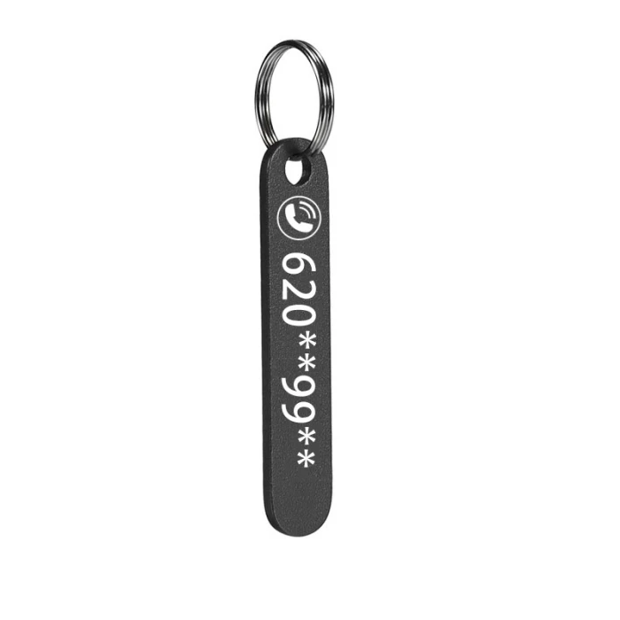 Personalized Phone Number Keychain Custom Laser Engraved Name Bar for Men & Women cover image 2