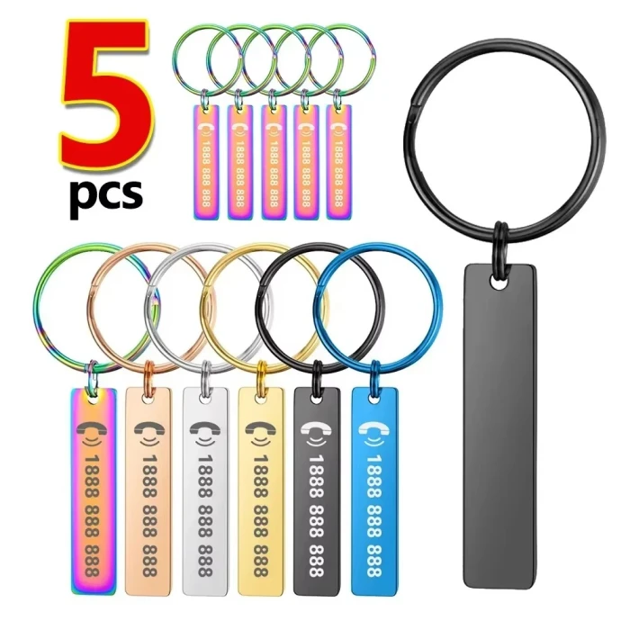 Custom Stainless Steel Personalized Keychain – Engraved Name or Message cover image 6
