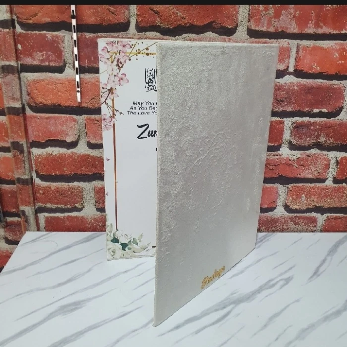 Customized Velvet Nikkah ceremony Booklet cover image 1