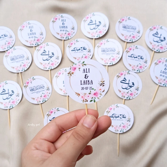 Customized Nikah Ceremony Sweets Toppers Wedding Décor cover image 5