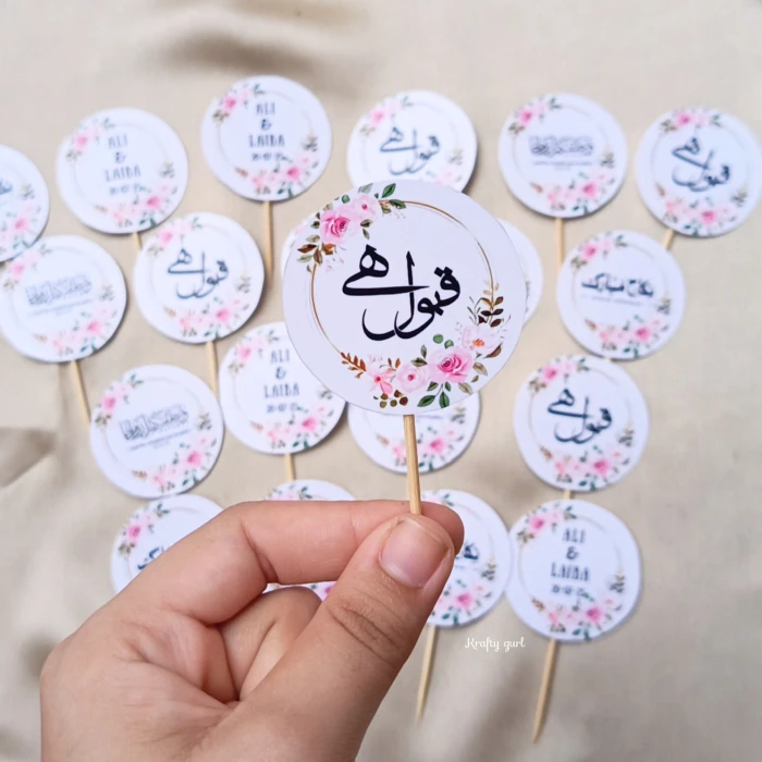 Customized Nikah Ceremony Sweets Toppers Wedding Décor cover image 2